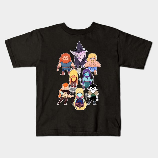 Nordic  Gods Kids T-Shirt by Lym